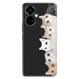 Senada Tecno Camon 19 Pro İle Uyumlu Kılıf Modern Tasarım Silikon Desenli Pisi Pisi Kedi