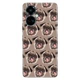 Senada Tecno Camon 19 Pro İle Uyumlu Kılıf Modern Tasarım Silikon Desenli Pug Pug Köpek