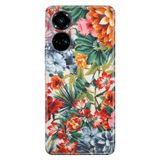 Senada Tecno Camon 19 Pro İle Uyumlu Kılıf Modern Tasarım Silikon Desenli Sanatsal Çiçek