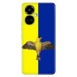 Senada Tecno Camon 19 Pro İle Uyumlu Kılıf Modern Tasarım Silikon Desenli Sarı Kanaryam