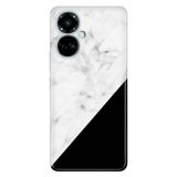 Senada Tecno Camon 19 Pro İle Uyumlu Kılıf Modern Tasarım Silikon Desenli Siyah Beyaz Mermer