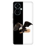Senada Tecno Camon 19 Pro İle Uyumlu Kılıf Modern Tasarım Silikon Desenli Siyah Beyaz Parçalı