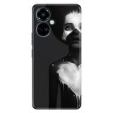 Senada Tecno Camon 19 Pro İle Uyumlu Kılıf Modern Tasarım Silikon Desenli Siyahlı Kadın