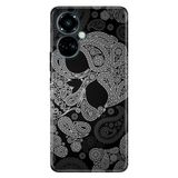 Senada Tecno Camon 19 Pro İle Uyumlu Kılıf Modern Tasarım Silikon Desenli Skuller