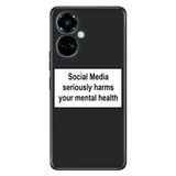 Senada Tecno Camon 19 Pro İle Uyumlu Kılıf Modern Tasarım Silikon Desenli Social Media