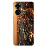 Senada Tecno Camon 19 Pro İle Uyumlu Kılıf Modern Tasarım Silikon Desenli Sunset Istanbul