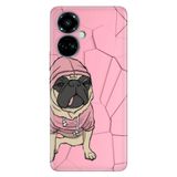 Senada Tecno Camon 19 Pro İle Uyumlu Kılıf Modern Tasarım Silikon Desenli Süslü Tarz Pug