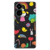 Senada Tecno Camon 19 Pro İle Uyumlu Kılıf Modern Tasarım Silikon Desenli Sweet