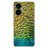 Senada Tecno Camon 19 Pro İle Uyumlu Kılıf Modern Tasarım Silikon Desenli Tavus Kuşu