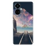 Senada Tecno Camon 19 Pro İle Uyumlu Kılıf Modern Tasarım Silikon Desenli Tren Yolu