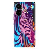 Senada Tecno Camon 19 Pro İle Uyumlu Kılıf Modern Tasarım Silikon Desenli Zebra,Color32
