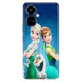 Senada Tecno Camon 19 Pro ile Uyumlu Kılıf Resimli Desenli Silikon ElsaAnnaOlaf
