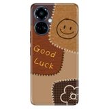 Senada Tecno Camon 19 Pro ile Uyumlu Kılıf Resimli Desenli Silikon Good Luck