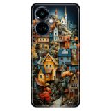 Senada Tecno Camon 19 Pro ile Uyumlu Kılıf Resimli Desenli Silikon Köy