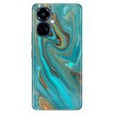 Senada Tecno Camon 19 Pro ile Uyumlu Kılıf Resimli Desenli Silikon Liquid Mermer