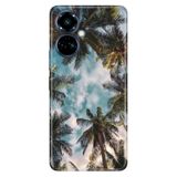 Senada Tecno Camon 19 Pro ile Uyumlu Kılıf Resimli Desenli Silikon Palmiye