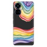 Senada Tecno Camon 19 Pro ile Uyumlu Kılıf Resimli Desenli Silikon Rainbow Ametist