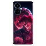 Senada Tecno Camon 19 Pro ile Uyumlu Kılıf Resimli Desenli Silikon Red World
