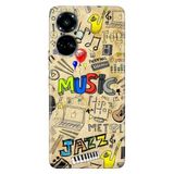 Senada Tecno Camon 19 Pro İle Uyumlu Kılıf Silikon Desenli Tam Koruma Resimli Kapak 80'S Music