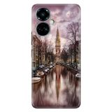 Senada Tecno Camon 19 Pro İle Uyumlu Kılıf Silikon Desenli Tam Koruma Resimli Kapak Amsterdam