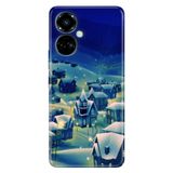 Senada Tecno Camon 19 Pro İle Uyumlu Kılıf Silikon Desenli Tam Koruma Resimli Kapak Cold Village
