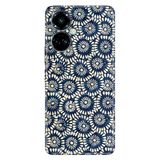 Senada Tecno Camon 19 Pro İle Uyumlu Kılıf Silikon Desenli Tam Koruma Resimli Kapak Mavi Dokunuş