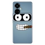 Senada Tecno Camon 19 Pro İle Uyumlu Kılıf Silikon Desenli Tam Koruma Resimli Kapak Robot Smoke
