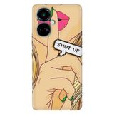 Senada Tecno Camon 19 Pro İle Uyumlu Kılıf Silikon Desenli Tam Koruma Resimli Kapak Shut Up