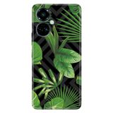 Senada Tecno Camon 19 Pro İle Uyumlu Kılıf Silikon Desenli Tam Koruma Resimli Kapak Vogue Yaprak