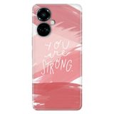 Senada Tecno Camon 19 Pro İle Uyumlu Kılıf Silikon Desenli Tam Koruma Resimli Kapak You Are Strong