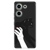 Senada Tecno Camon 20 İle Uyumlu Kılıf Silikon Desenli Tam Koruma Resimli Kapak Sanat Kedi