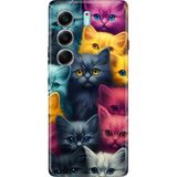 Senada Tecno Camon 40 Pro 5g Kılıf Desenli Baskılı Tpu Rubber Kapak Kedi Ordusu - 001-Renkli