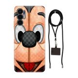 Senada Tecno Pova 3 ile Uyumlu Kılıf LC 05Mickey/74111 Desenli Silikon İpli Boyun Askı Aparatı