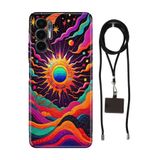 Senada Tecno Pova 3 ile Uyumlu Kılıf Magic Desenli Silikon İpli Boyun Askı Aparatı