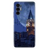 Senada Tecno Pova 3 ile Uyumlu Kılıf Resimli Desenli Silikon Galata Moon