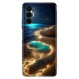 Senada Tecno Pova 3 ile Uyumlu Kılıf Resimli Desenli Silikon Golden Beach