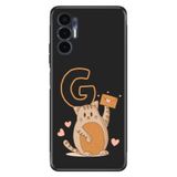 Senada Tecno Pova 3 ile Uyumlu Kılıf Resimli Desenli Silikon Kedili G Harfi