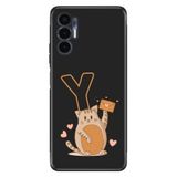 Senada Tecno Pova 3 ile Uyumlu Kılıf Resimli Desenli Silikon Kedili Y Harfi