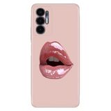 Senada Tecno Pova 3 ile Uyumlu Kılıf Resimli Desenli Silikon Lipstick