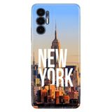 Senada Tecno Pova 3 ile Uyumlu Kılıf Resimli Desenli Silikon New York