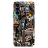 Senada Tecno Pova 3 ile Uyumlu Kılıf Resimli Desenli Silikon Newyork Retro