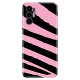 Senada Tecno Pova 3 ile Uyumlu Kılıf Resimli Desenli Silikon Pembe Siyah