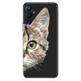 Senada Tecno Pova 4 İle Uyumlu Kılıf Silikon Desenli Resimli Uv Kapak Kedi Prisma