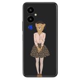 Senada Tecno Pova 4 Pro İle Uyumlu Kılıf Silikon Desenli Resimli Uv Kapak Kolejli Leopar