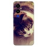 Senada Tecno Pova 4 Pro İle Uyumlu Kılıf Silikon Desenli Resimli Uv Kapak Tekir Kedi