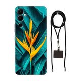 Senada Tecno Pova Neo 2 ile Uyumlu Kılıf Bloom Desenli Silikon İpli Boyun Askı Aparatı