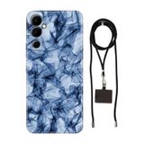 Senada Tecno Pova Neo 2 ile Uyumlu Kılıf Blue Crystal Desenli Silikon İpli Boyun Askı Aparatı