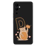 Senada Tecno Pova Neo 2 ile Uyumlu Kılıf Resimli Desenli Silikon Kedili D Harfi