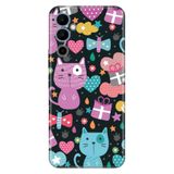 Senada Tecno Pova Neo 2 İle Uyumlu Kılıf Silikon Desenli Resimli Uv Kapak Pembe Kedi,Color184