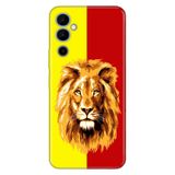 Senada Tecno Pova Neo 2 İle Uyumlu Kılıf Silikon Desenli Resimli Uv Kapak Sarı Kırmızı Parçalı Aslan